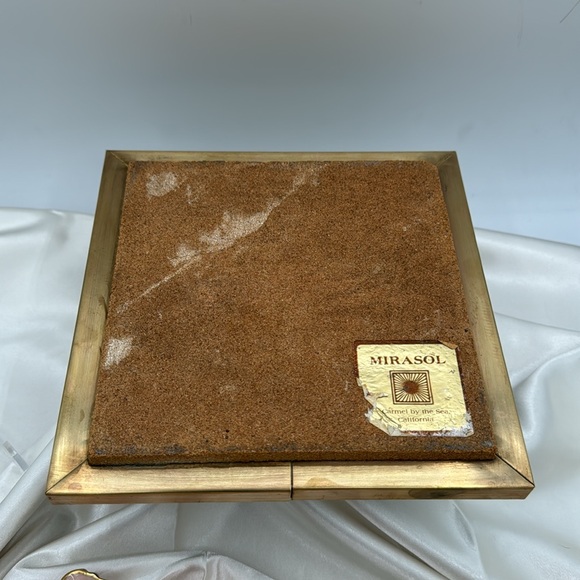 Mirasol Tile and Brass Trivet. - Picture 4 of 5